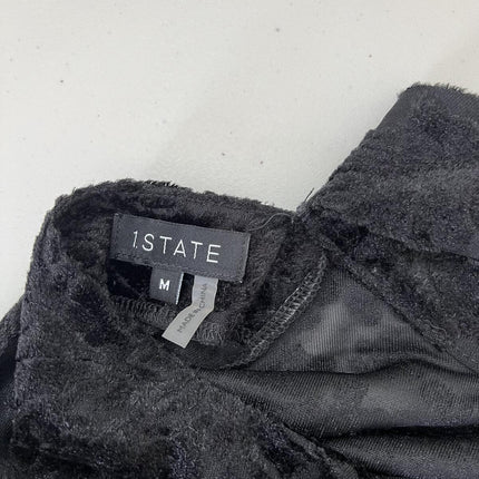 High Neck Open-Back Top Womens Open Back Velvet Turtleneck Top,  Size M