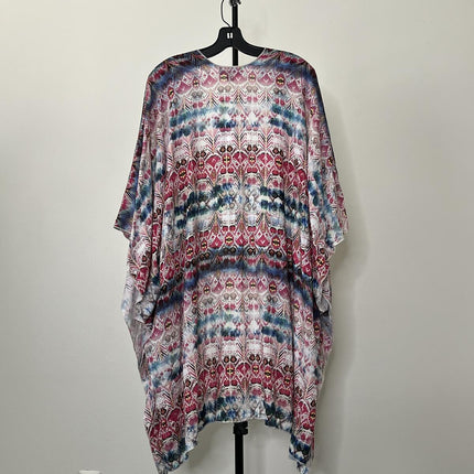 WOMENS B0H0 PRINT KIM0N0-LIGHTWEIGHT BEACH COVER-UP, SIZE M/L