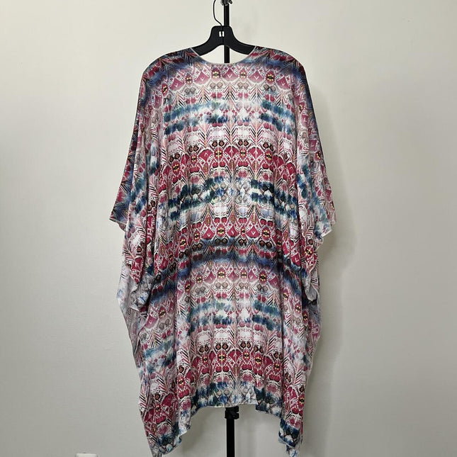 WOMENS B0H0 PRINT KIM0N0-LIGHTWEIGHT BEACH COVER-UP, SIZE M/L