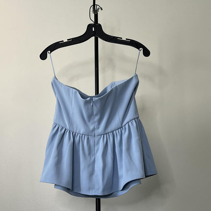 Harry Suiting Strapless Peplum Top French Connection Tops Blue 10