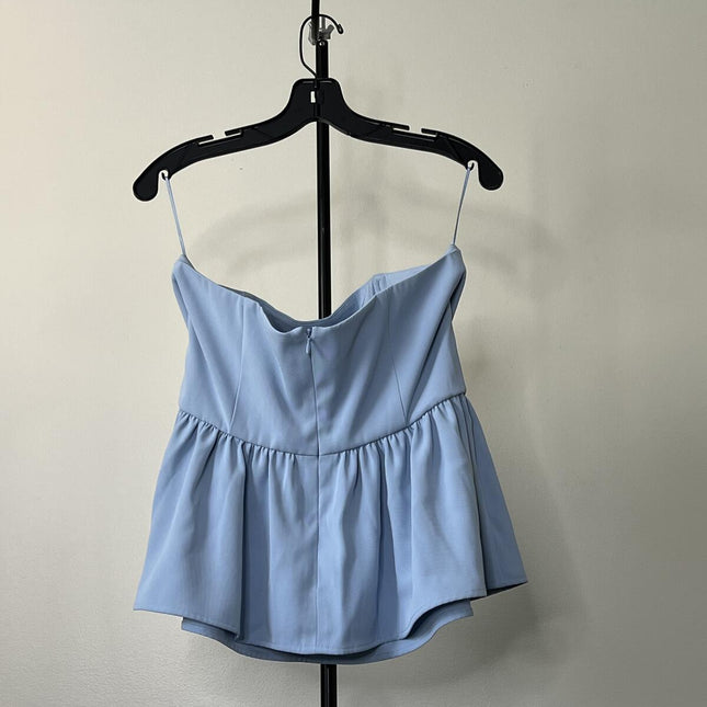 Harry Suiting Strapless Peplum Top French Connection Tops Blue 10