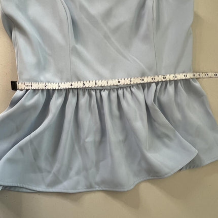 Harry Suiting Strapless Peplum Top French Connection Tops Blue 10