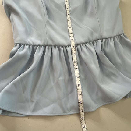 Harry Suiting Strapless Peplum Top French Connection Tops Blue 10