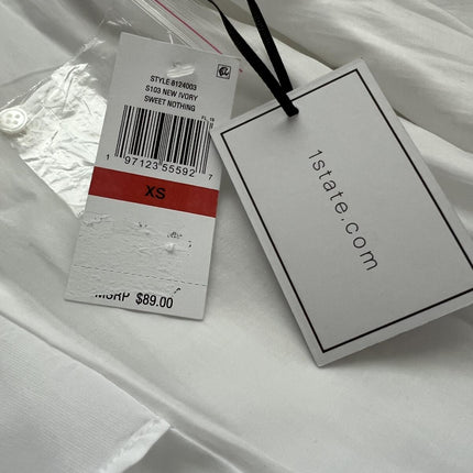 1.state Ruffle Front Blouse, Size XS
