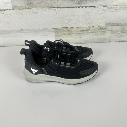 Under Armour Men's Project Rock Blood Sweat Respect4-Black/Castlerock/White 8.5M