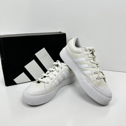 adidas Women's Bravada 2.0 Platform Sneaker, White/White/Chalk White, Size 10