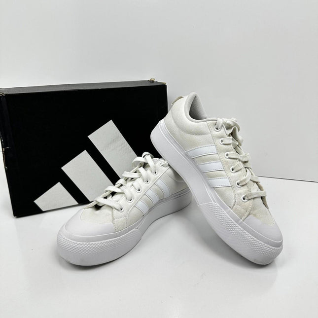 adidas Women's Bravada 2.0 Platform Sneaker, White/White/Chalk White, Size 10