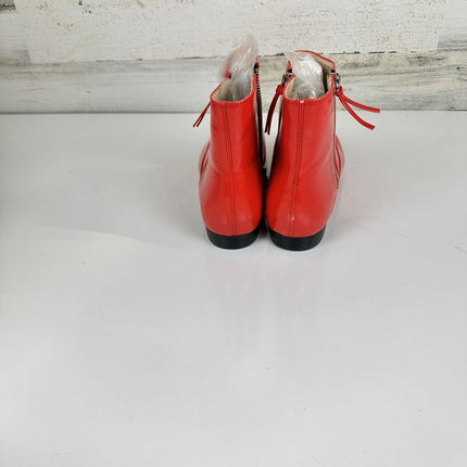 XYD Women's Formal Pointed Closed Toe Flats Ankle Boots Low Heel Booties, Siz 10