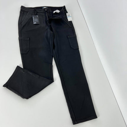 Jolie Womens Coated High Rise Cargo Pants, Black Fog, Size 31, 8159901-3364