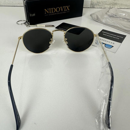 NIDOVIX Kids Polarized Sunglasses Classic Metal Frame for Boys & Girls