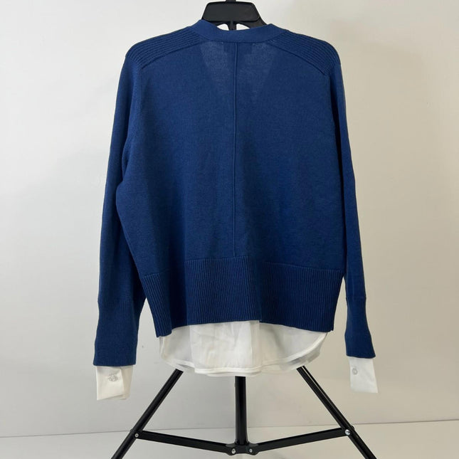 Karen Kane Layered Sweater Cardigan,  Color Dark Blue, Size M