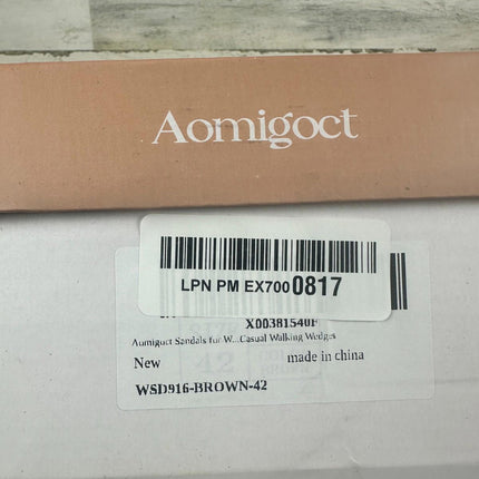 Aomigoct Sandals for Women Wedge Shoes: Comfortable Orthopedic Sandals,Size 10.5