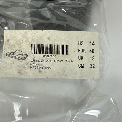 Men's SLIDE SANDALS Adjustable Athletic Casual ROKNEMO Lightweight Size 14 Green