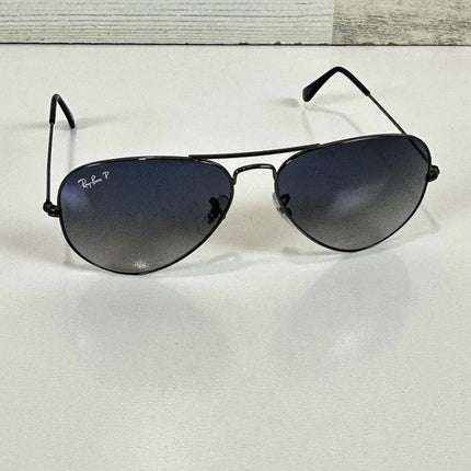 Ray-Ban Adult RB3025 Aviator Polarized Gunmetal/Blue/Grey 58mm Sunglasses