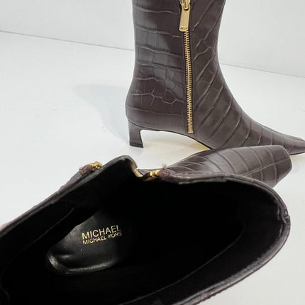 Michael Kors Women's Zipper Leather Booties, Size 7M