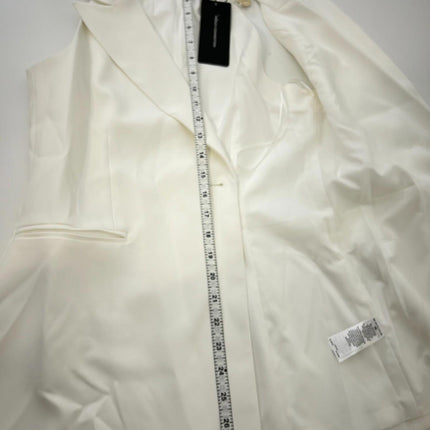 French Connection Harrie halter Neck Waistcoat women's top, 7Gwae, White, Size O