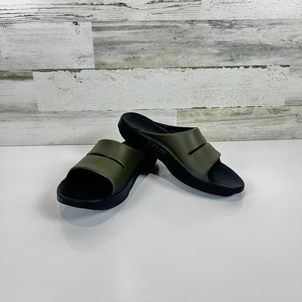 OOFOS Unisex OOAHH Sport Slides Tactical Green Men’s Size 12 Women’s Size 14