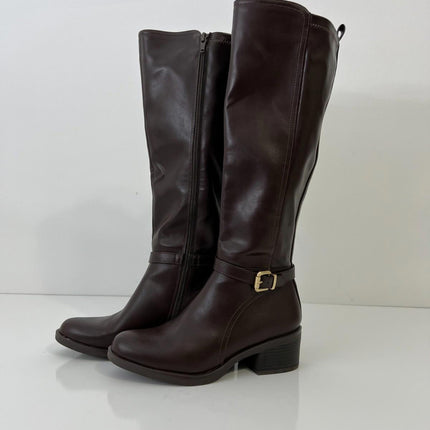 WHITE MOUNTAIN Women's Custom Block Heeled Riding Boots, Size 6.5M