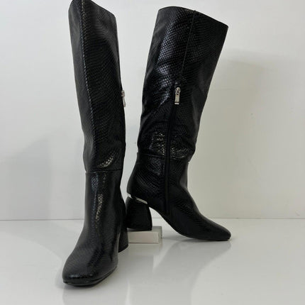 DKNY Women's Cana Block Heel Knee Hight Dress Boots, size 6.5M