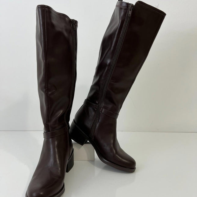 WHITE MOUNTAIN Women's Custom Block Heeled Riding Boots, Size 6.5M