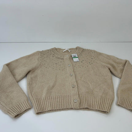 Astr the Label Sigourney Crewneck Cardigan Sweater, Size L