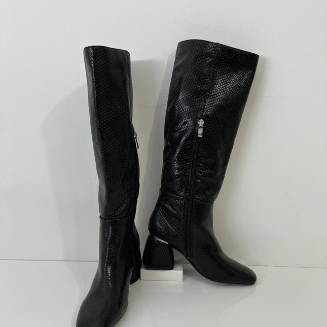 DKNY Women's Cana Block Heel Knee Hight Dress Boots, size 6.5M