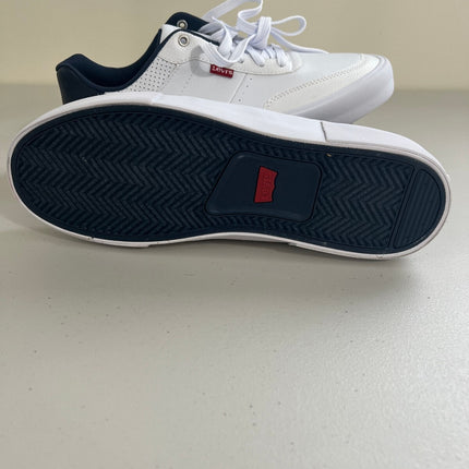Levi's Men's Munro Faux-Leather Retro Low Top Sneakers - White, Navy