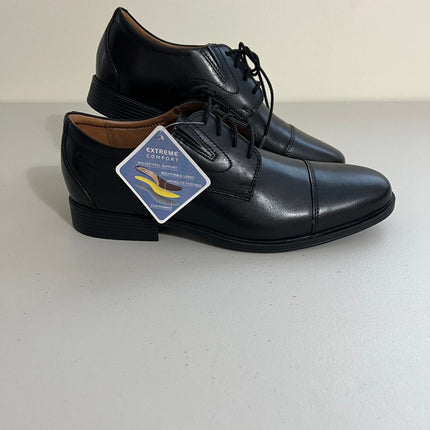 Clarks Men's Malwood Lace Casual Shoes - Black Leather ,Size, 9.5