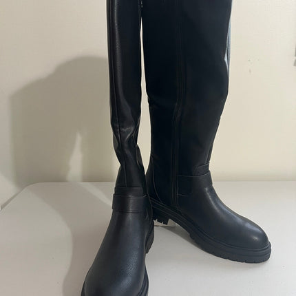 Sun + Stone Women's Omegaa Moto Boots,9.5- Black Sm