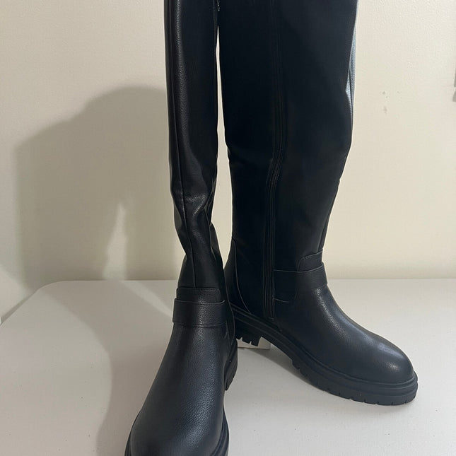 Sun + Stone Women's Omegaa Moto Boots,9.5- Black Sm