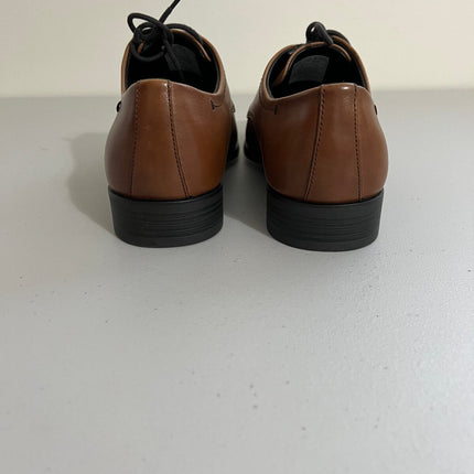Calvin Klein Dearl Men's Lace up Wing Tip Shoes Medium Brown Leather : 8 M