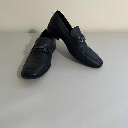 Calvin Klein Men's Malcome Black Saffiano Leather Dress Loafers, 8.5 M