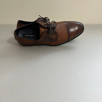 Steve Madden Men's Zane Tonal & Textured Leather Mid Oxford Dress Shoe -