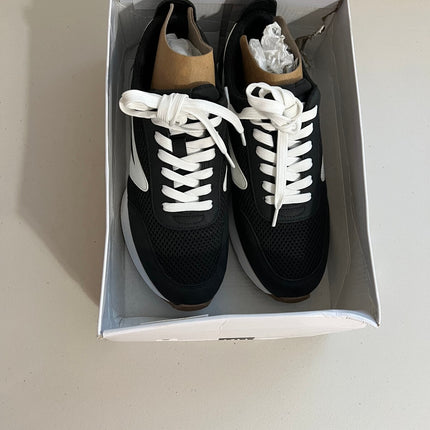 Dv Dolce Vita Women's Bynx Lace-up Jogger Sneakers - Black/White