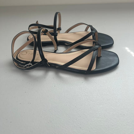 Journee Women's Serissa Flat Sandals, Black, Size, 8