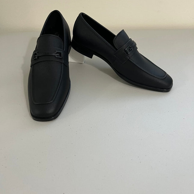 Guess Men's Hollas Square Toe Slip-on Dress Loafers - Black ,Size ,9
