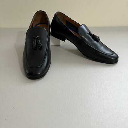 Bar Iii Men's Benjiee Leather Slip-on Tassel Loafers, Black Leather Size , 13
