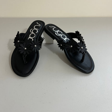 Sugar Women's Finnesse Flat Sandals - Black, Size, 6