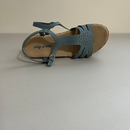 Women's Dorinda Espadrille Wedge by Easy Street in Blue (Size 8 M)