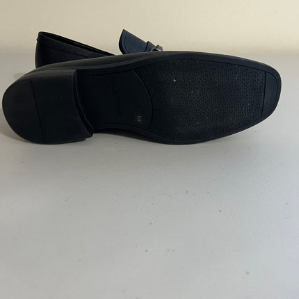 Calvin Klein Men's Malcome Black Saffiano Leather Dress Loafers, 8.5 M