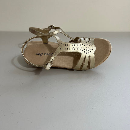 Easy Street Womens Dorinda Faux Leather Cut-Out Slingback Sandals 8eas