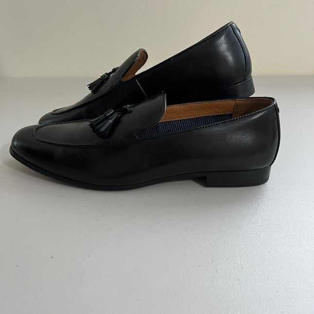 Bar Iii Men's Benjiee Leather Slip-on Tassel Loafers, Black Leather Size , 13