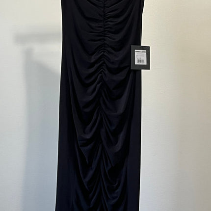 Norma Kamali Womens Ruched Front Mini Dress M Black