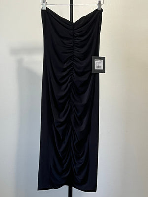 Norma Kamali Womens Ruched Front Mini Dress M Black