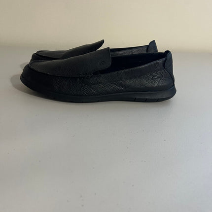 Clarks Men's Collection Flexway Step Leather Slip-on Loafers-Black,9.5