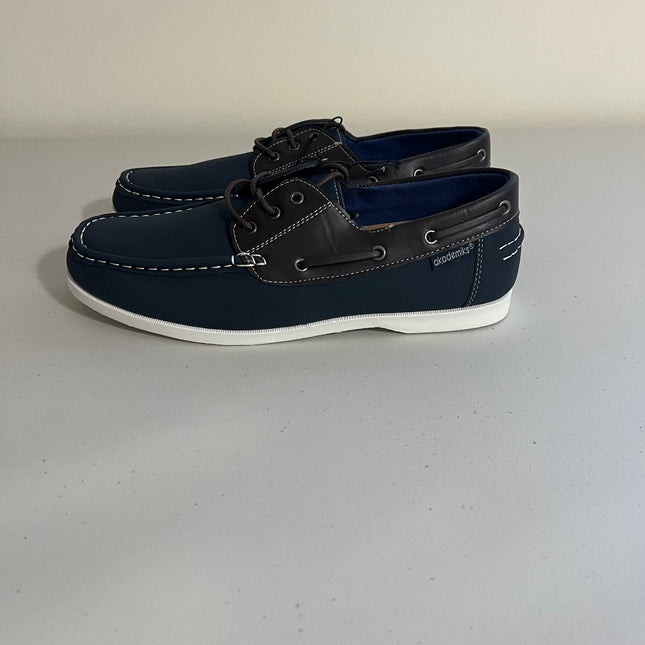 Akademiks Men's Marina Lace-up Boat Shoes - Navy, 11