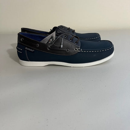 Akademiks Men's Marina Lace-up Boat Shoes - Navy, 11