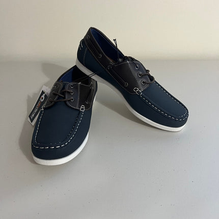 Akademiks Men's Marina Lace-up Boat Shoes - Navy, 11