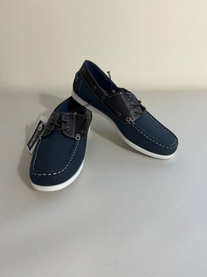Akademiks Men's Marina Lace-up Boat Shoes - Navy, 11