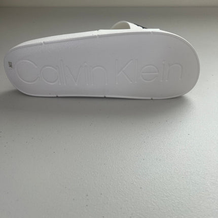 Calvin Klein Women's Arin Logo Beach Slide Sandals - White, Size, 11